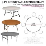 5 Ft Round Table Cloth Size