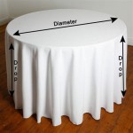 70 Inch Round Tablecloth Fits What Size Table