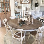 Decorating With A Farmhouse Round Table And Chairs Set Up Ideas