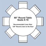 Diameter Of A Round Table That Seats 8 Person