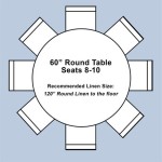 Dimensions Of A Round Table That Seats 8