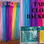 How To Make Backdrop Out Of Plastic Tablecloths