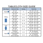 How To Measure Oblong Table For Tablecloth Size Chart