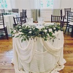 Styling With A Cheesecloth Runner On A Round Table