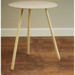 The Unique Charm Of The 3 Legged Round Particle Board Table