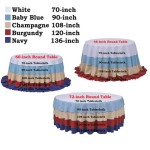 What Size Tablecloth Do You Use For A 60 Inch Round Table